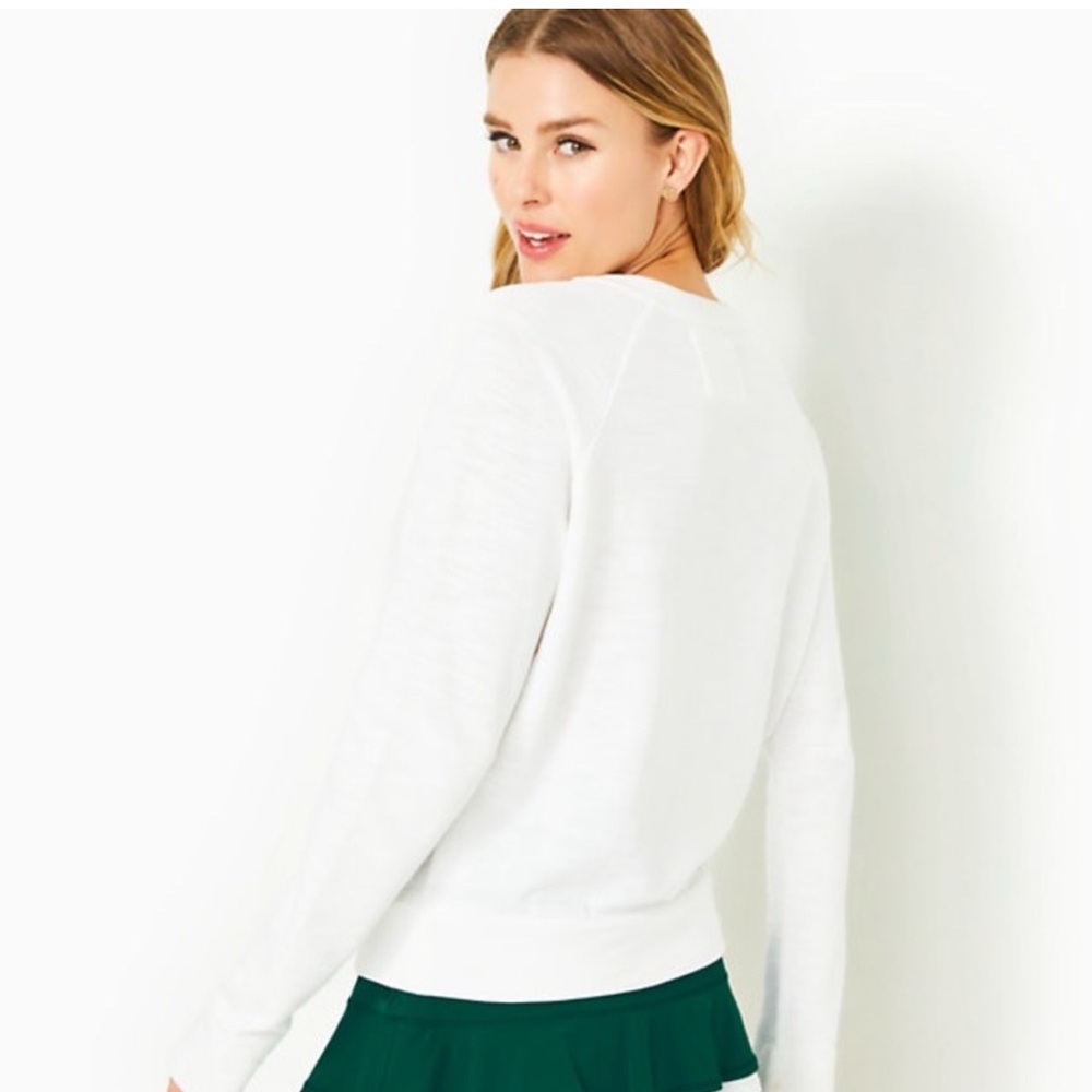 NWT Lilly Pulitzer Rapallo Cotton Pullover XL  RESORT WHITE PALM BEACH TENNIS - Picture 2 of 4